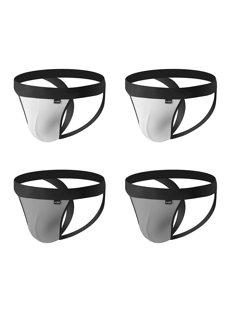 4-pack Men's Ice Silk Quick-Dry Breathable Mesh Jockstrap