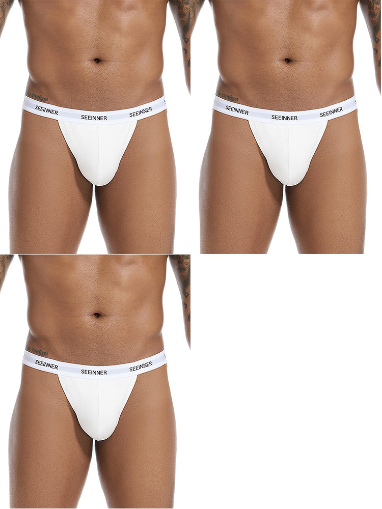 3 Pack Men's Sporty Cut Comfy Waistband Moisture-Wicking Briefs