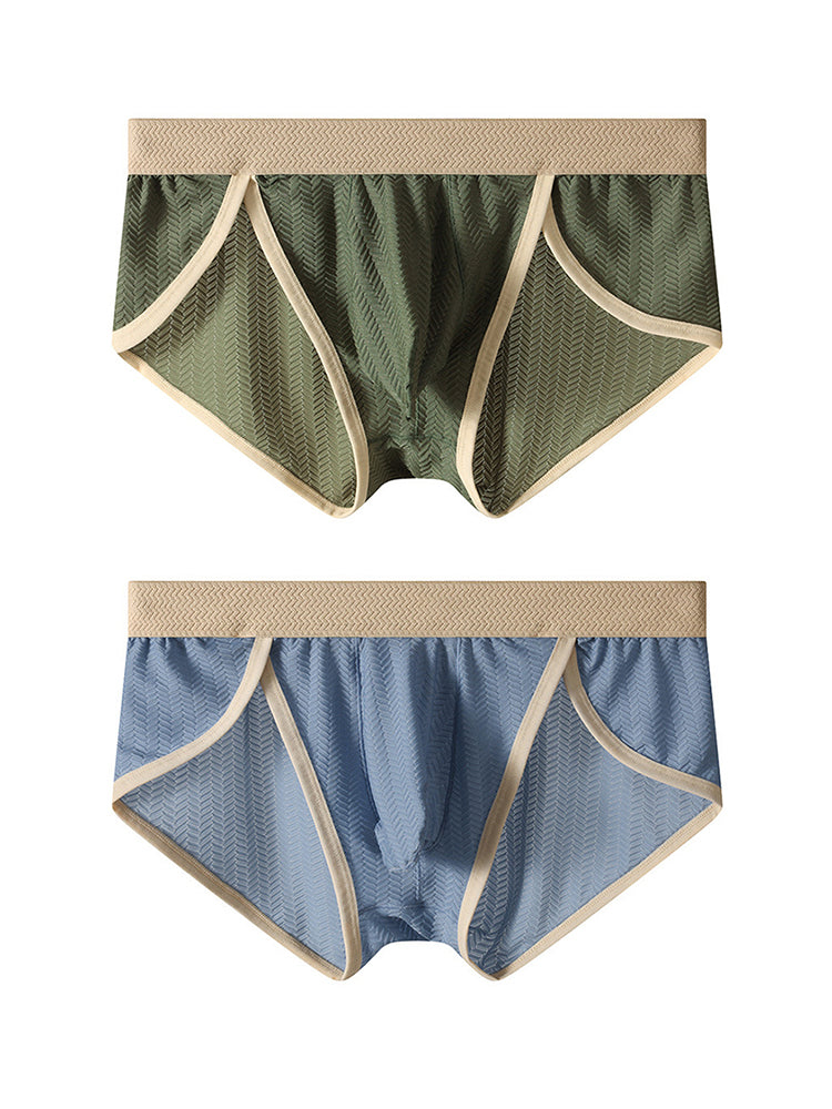 2 Pack Men's Breathable High-Stretch Seamless Comfort Odor-Control Briefs