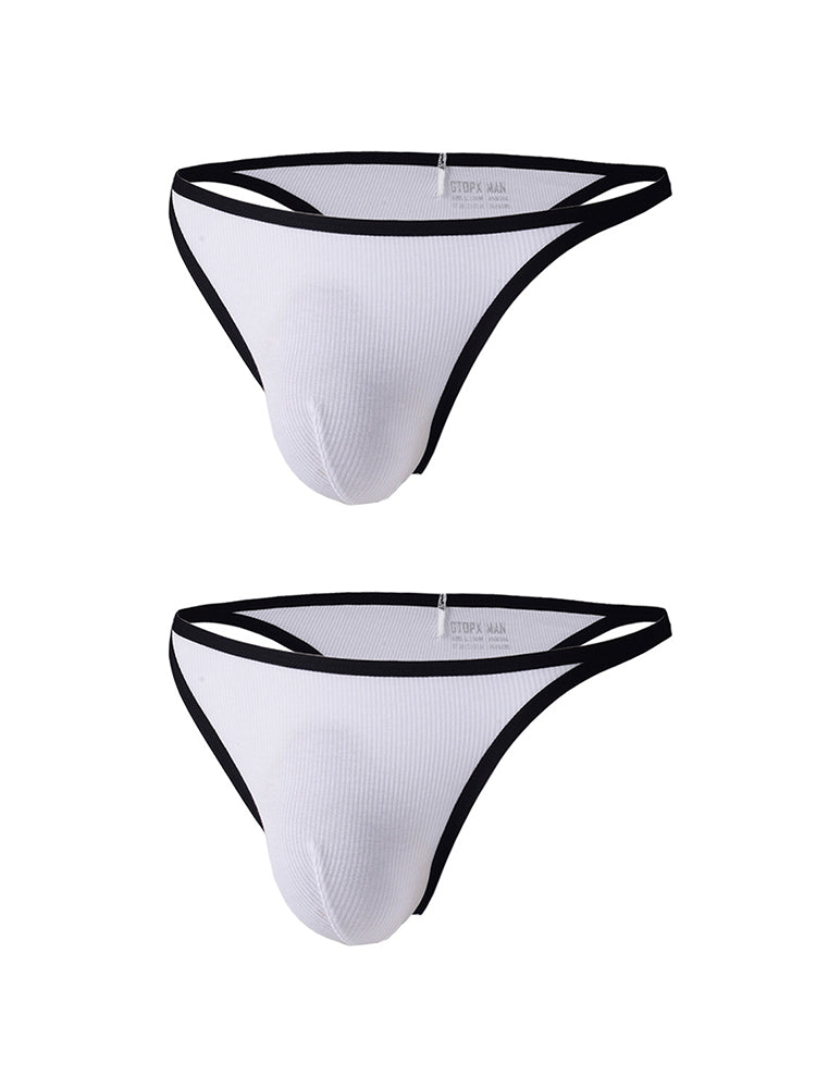 2 Pack Men's Low-Rise Eco-Friendly Lightweight Thong