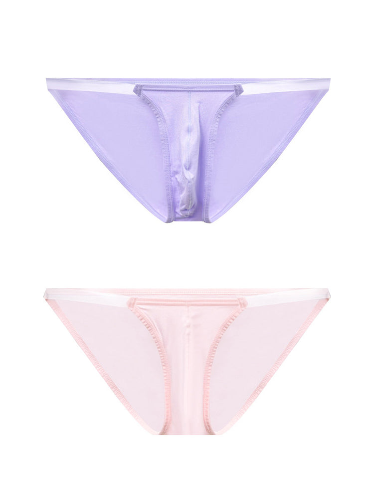 2 Pack Men's Breathable Low-Rise Ultra-Soft Modal Bikini