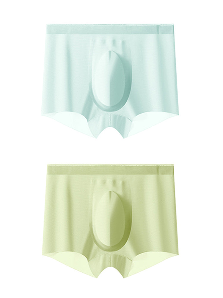 2 Pack Men's Ultra-Thin Ice Silk Quick-Dry Trunks