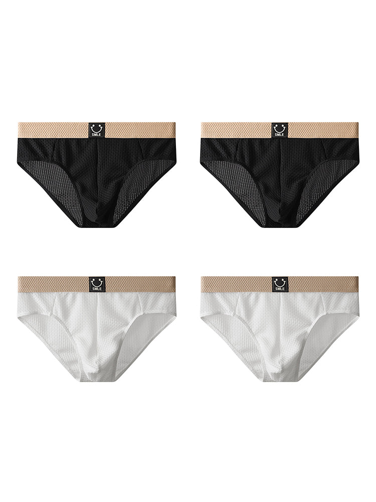4-pack Men's Anti-Chafing Odor-Control Comfy Waistband Briefs