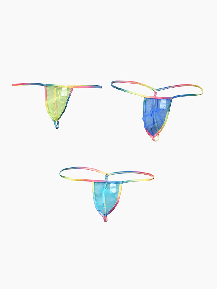 3 Pack Men's Sexy Lightweight & Airy Sporty Cut Anti-Chafing Strings