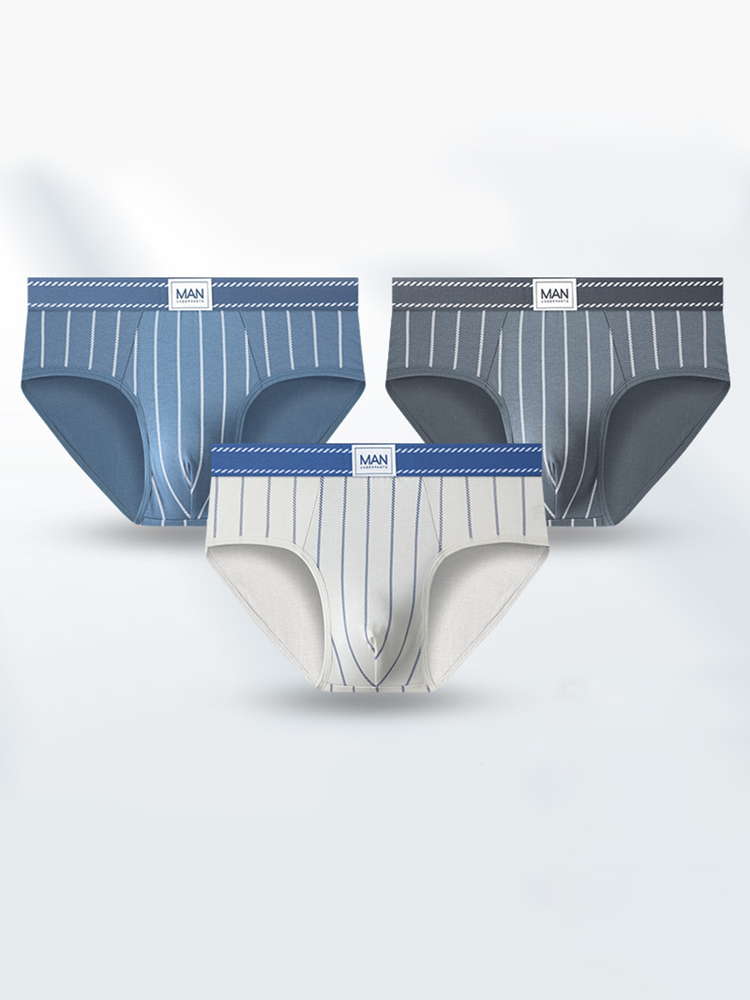3 Pack Men’s Classic Striped Briefs