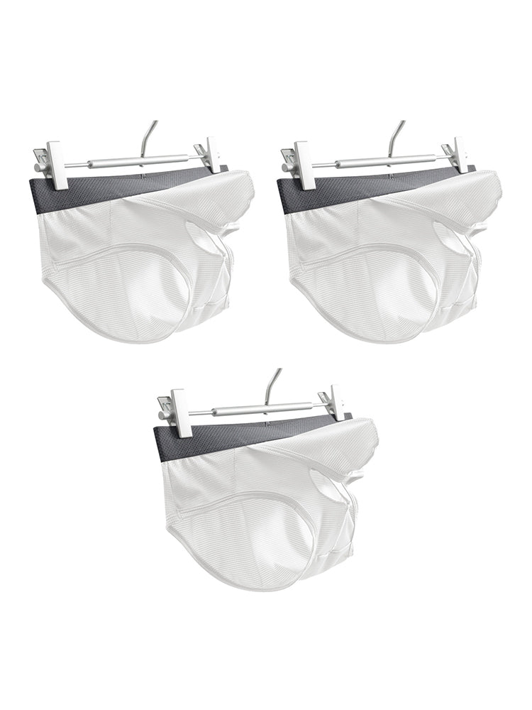 3 Pack Men's Low-Rise Mesh Briefs with Breathable Support & Convenience Fly