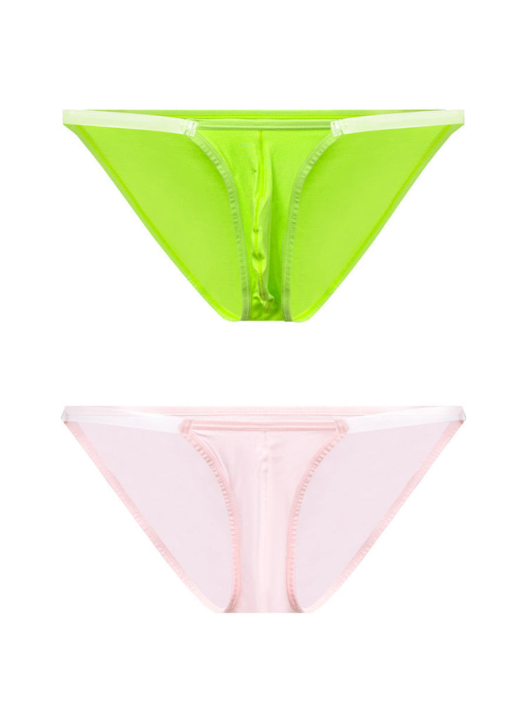 2 Pack Men's Breathable Low-Rise Ultra-Soft Modal Bikini