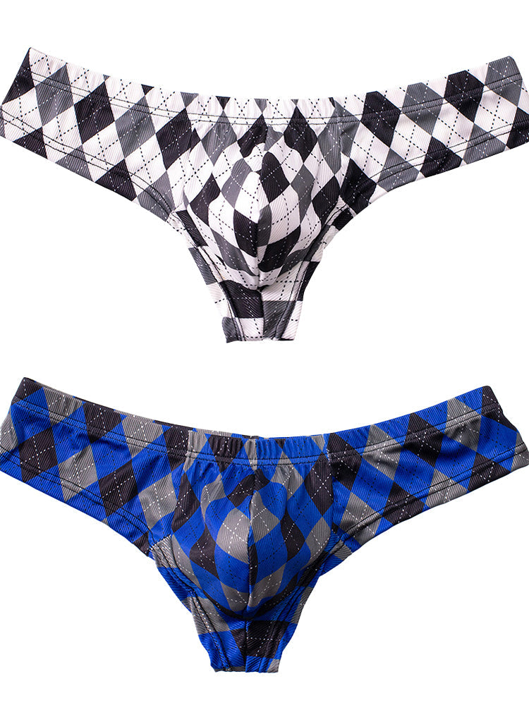 Men’s Low-Rise U-Convex Print Thong