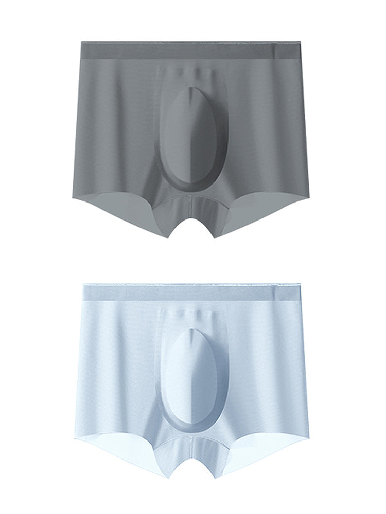 2 Pack Men's Ultra-Thin Ice Silk Quick-Dry Trunks