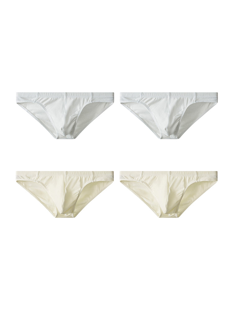 4 Pack Men's Organic Cotton Stretch Fit Workout Ready Briefs