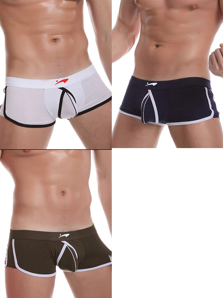 3 Pack Men's Modal U-convex Large Pouch Breathable Trunks