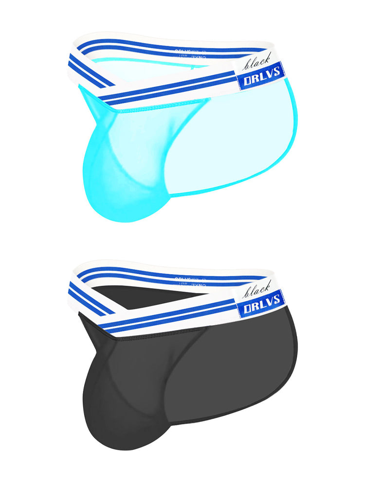 2-pack Men's Sexy Semi-transparent Mesh Briefs