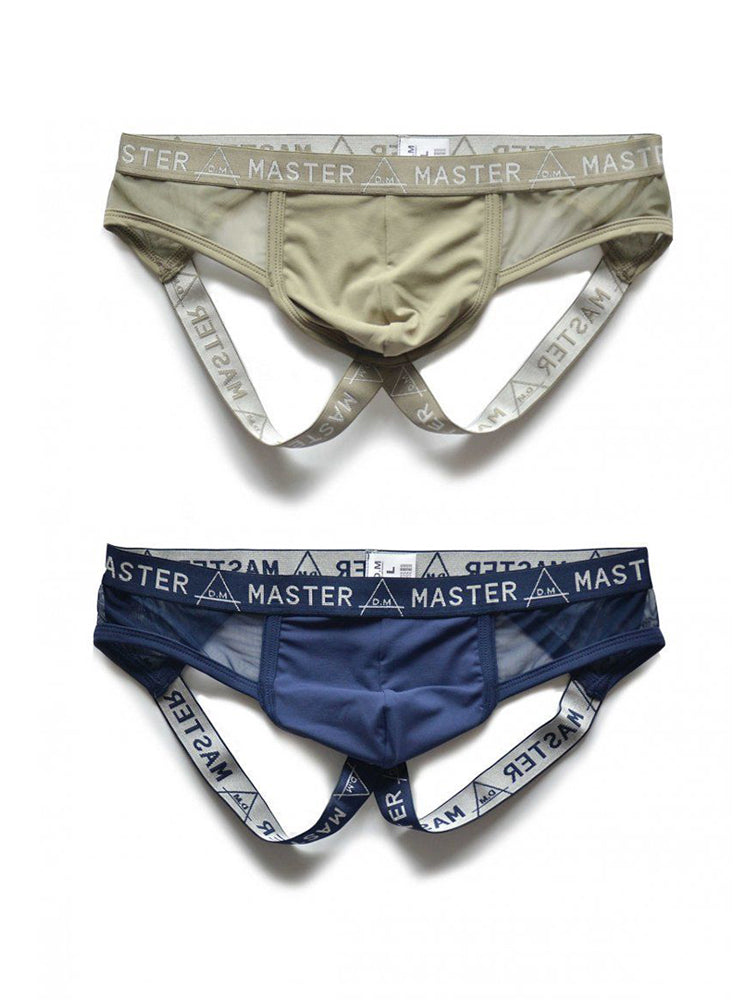 2 Pack Men's Low-Rise Sexy Double Strap Jockstrap