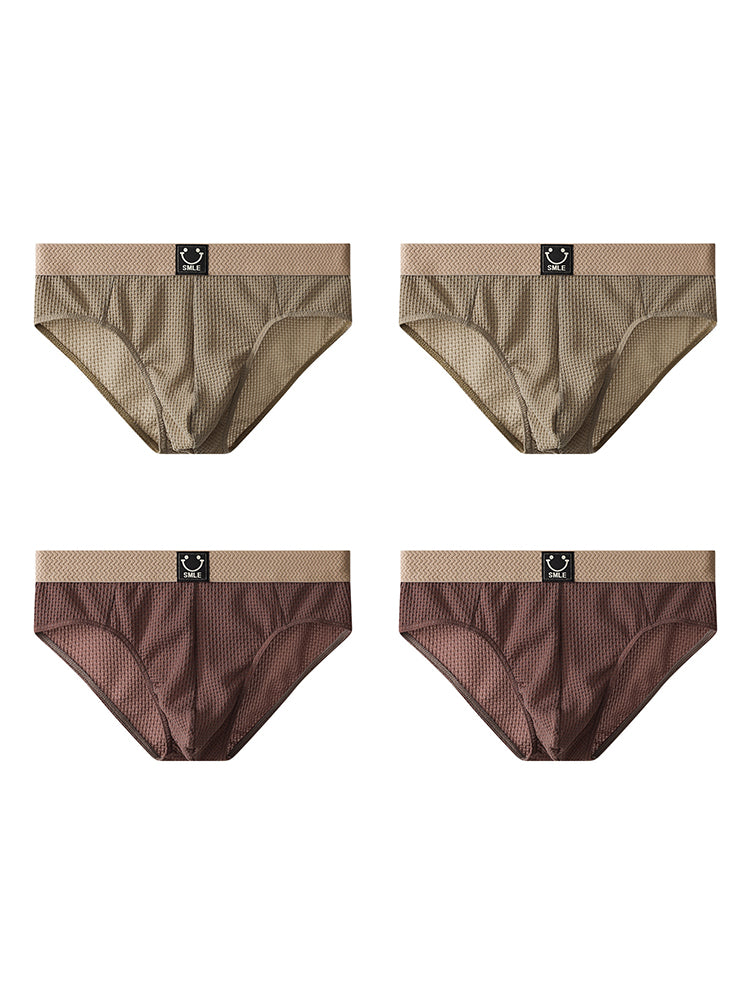 4-pack Men's Anti-Chafing Odor-Control Comfy Waistband Briefs