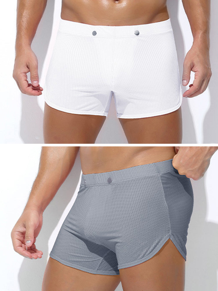 2 Pack Men's Breathable Mesh Boxer Briefs