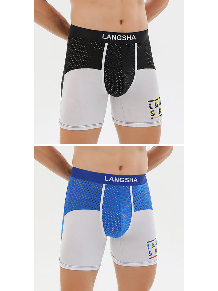Men's Anti-Chafing Sports Boxer Briefs with Spacious Pouch