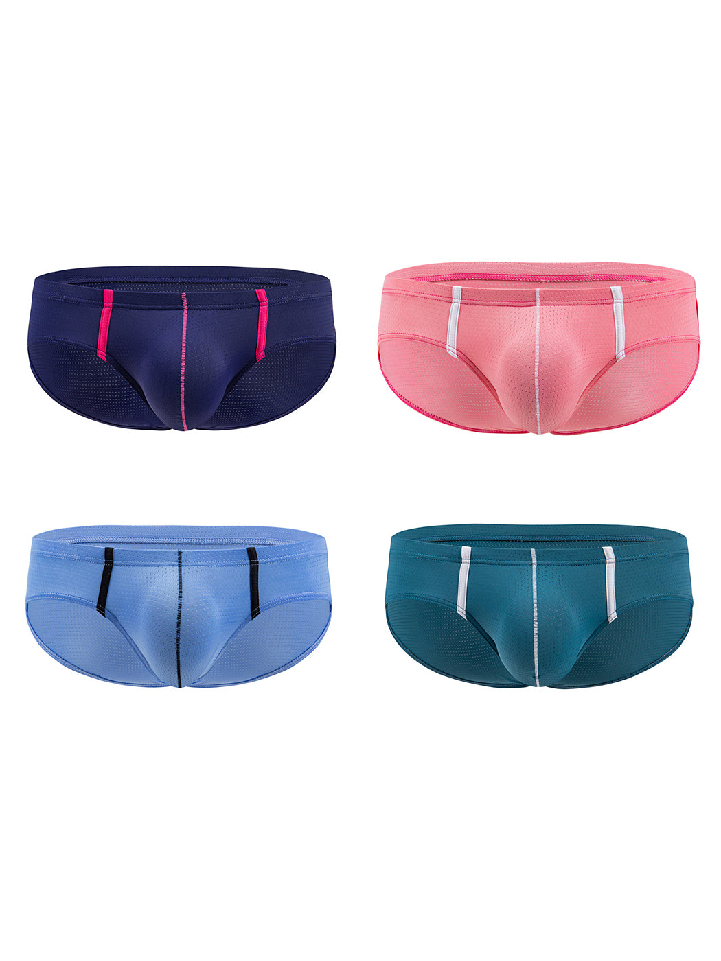 4 Pack Men’s Low-rise Breathable Mesh Briefs