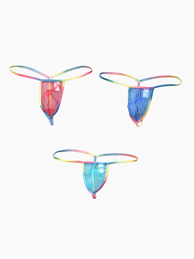 3 Pack Men's Sexy Lightweight & Airy Sporty Cut Anti-Chafing Strings