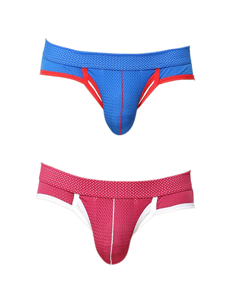 2 Pack Men's Breathable Side-Open Thin and Lightweight Supportive Fit Briefs