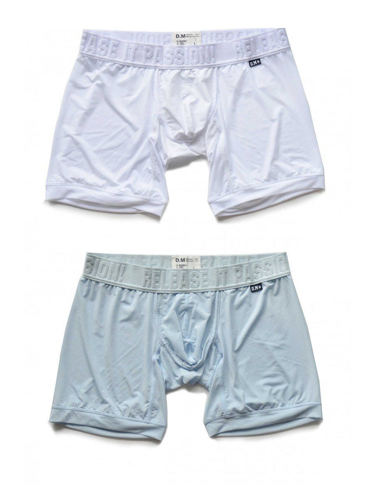 2 Pack Men's Trendy Breathable Ice Silk Boxer Briefs