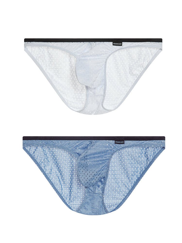 Men's Low-rise Mesh U-shaped Convex Pocket Sports Briefs