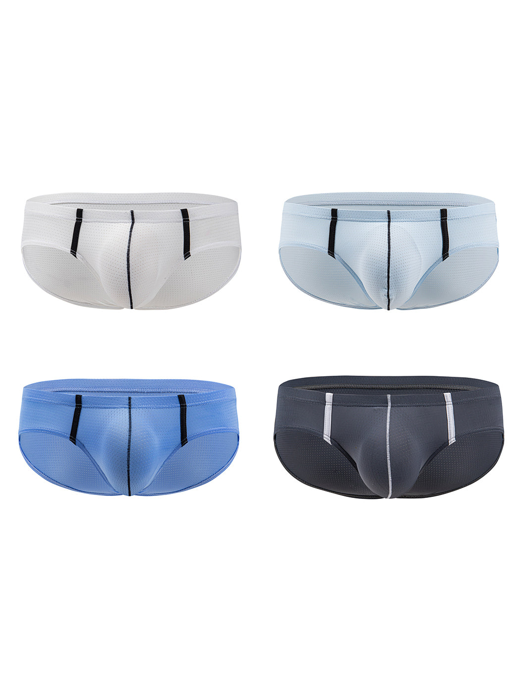 4 Pack Men’s Low-rise Breathable Mesh Briefs