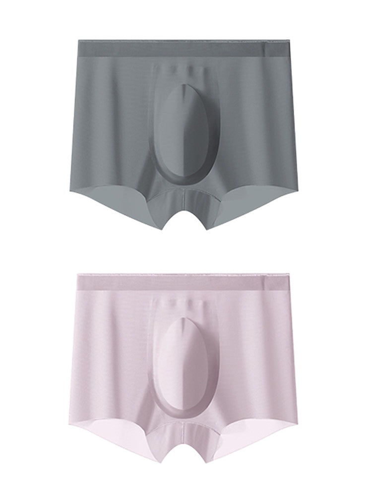 2 Pack Men's Ultra-Thin Ice Silk Quick-Dry Trunks