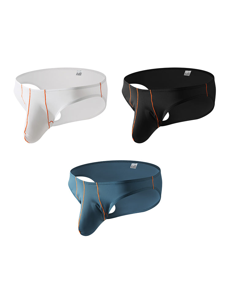 3 Pack Men's U-Pouch Ice Silk Briefs