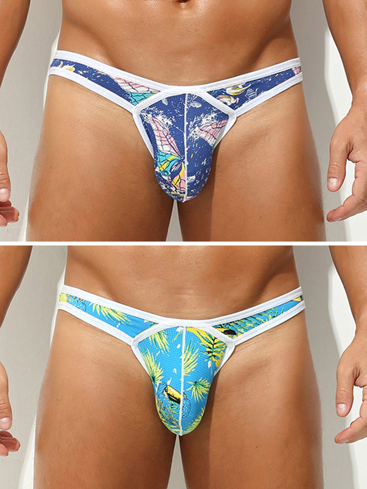 2 Pack Men's U-Pouch Low-Rise Thong