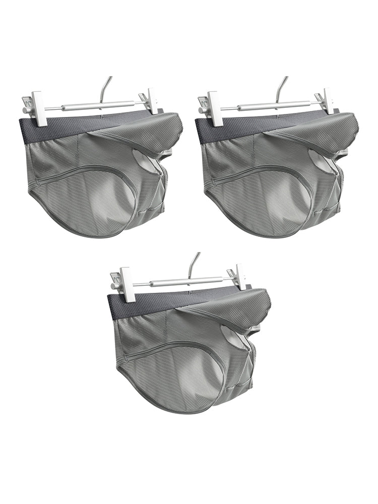 3 Pack Men's Low-Rise Mesh Briefs with Breathable Support & Convenience Fly