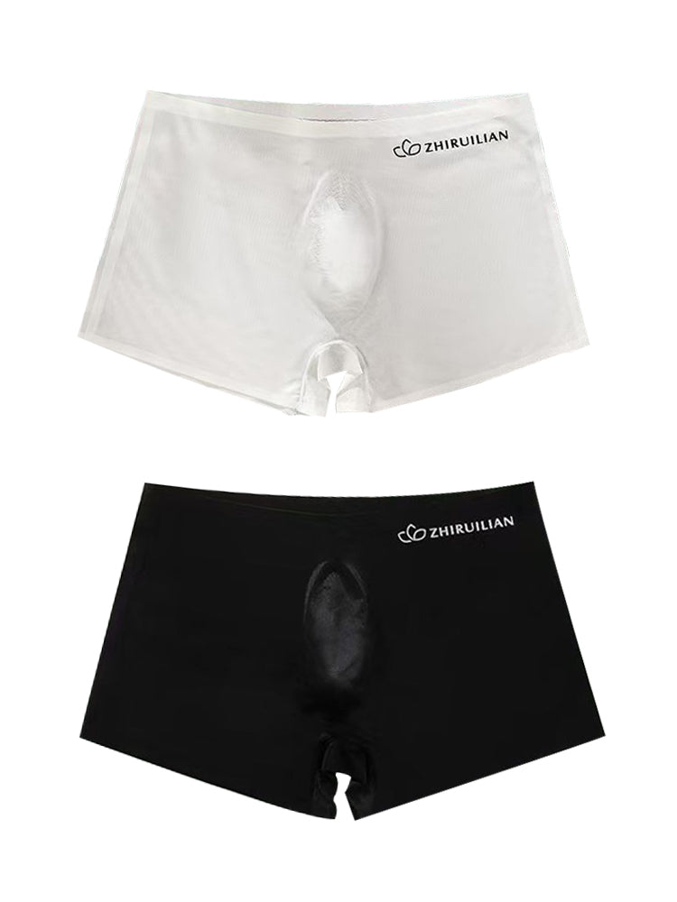 2-pack Men's Translucent Seamless 3D Pocket Trunks