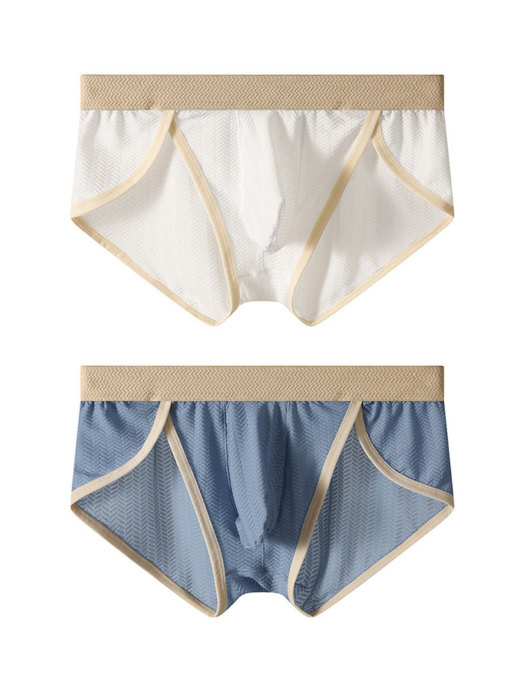 2 Pack Men's Breathable High-Stretch Seamless Comfort Odor-Control Briefs