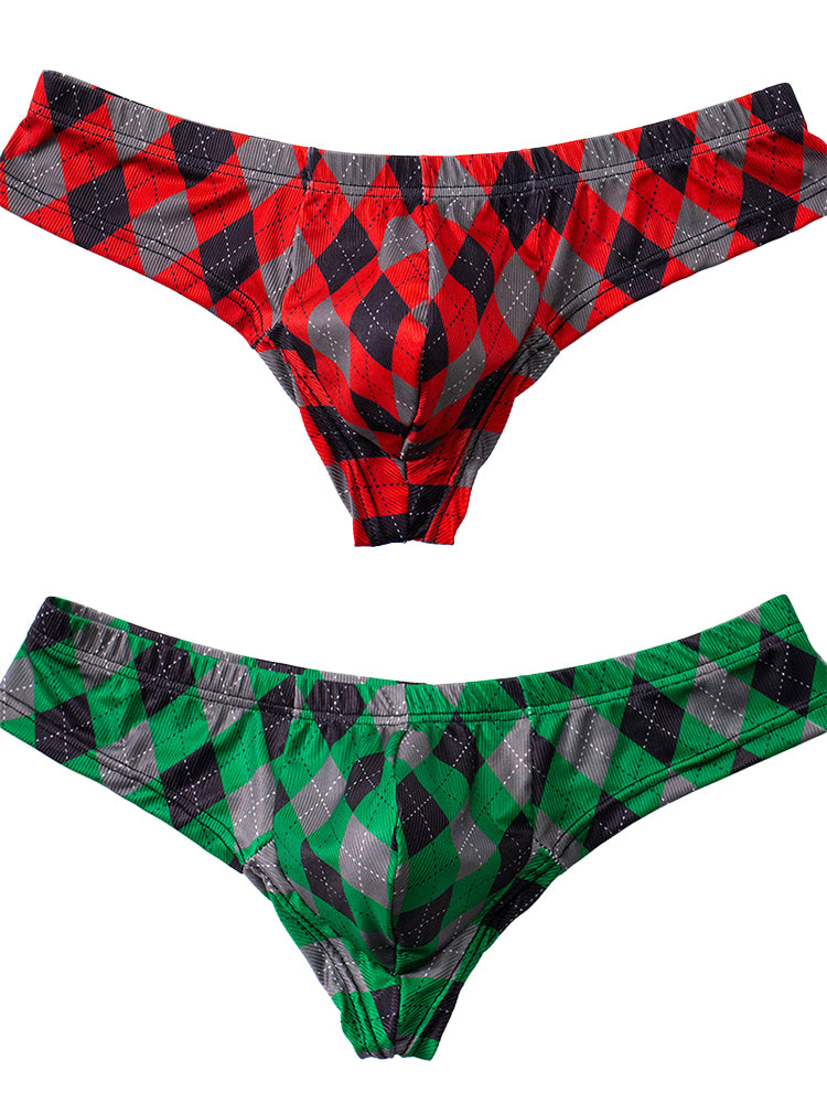 Men’s Low-Rise U-Convex Print Thong