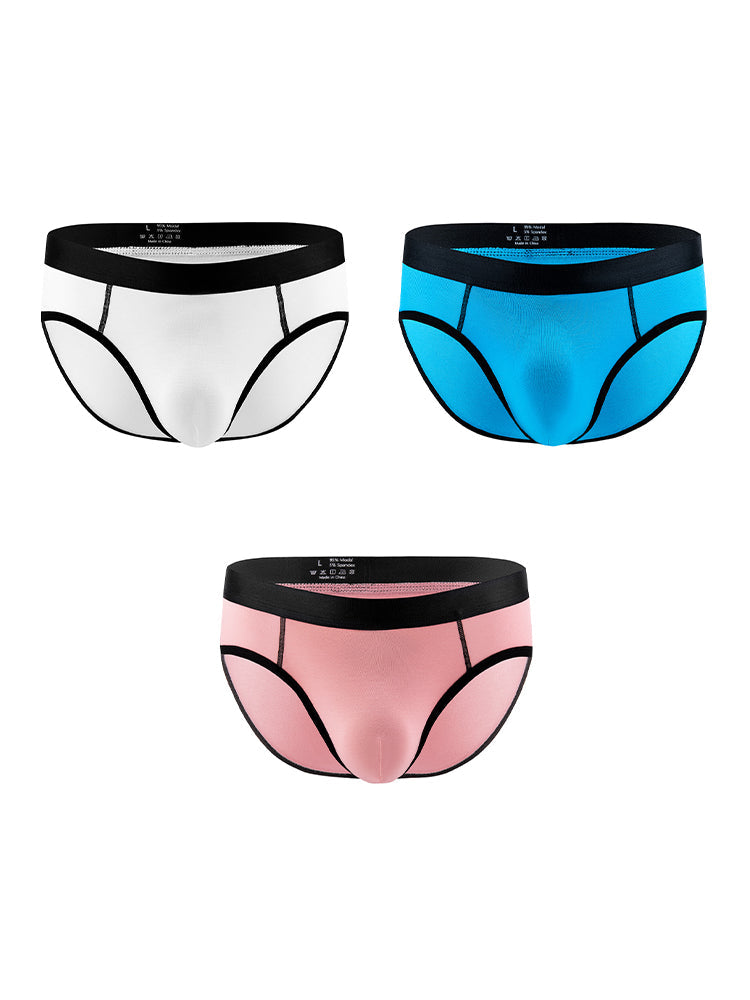 3-pack Men's Low-rise Compartment Lift Independent Pouch Briefs