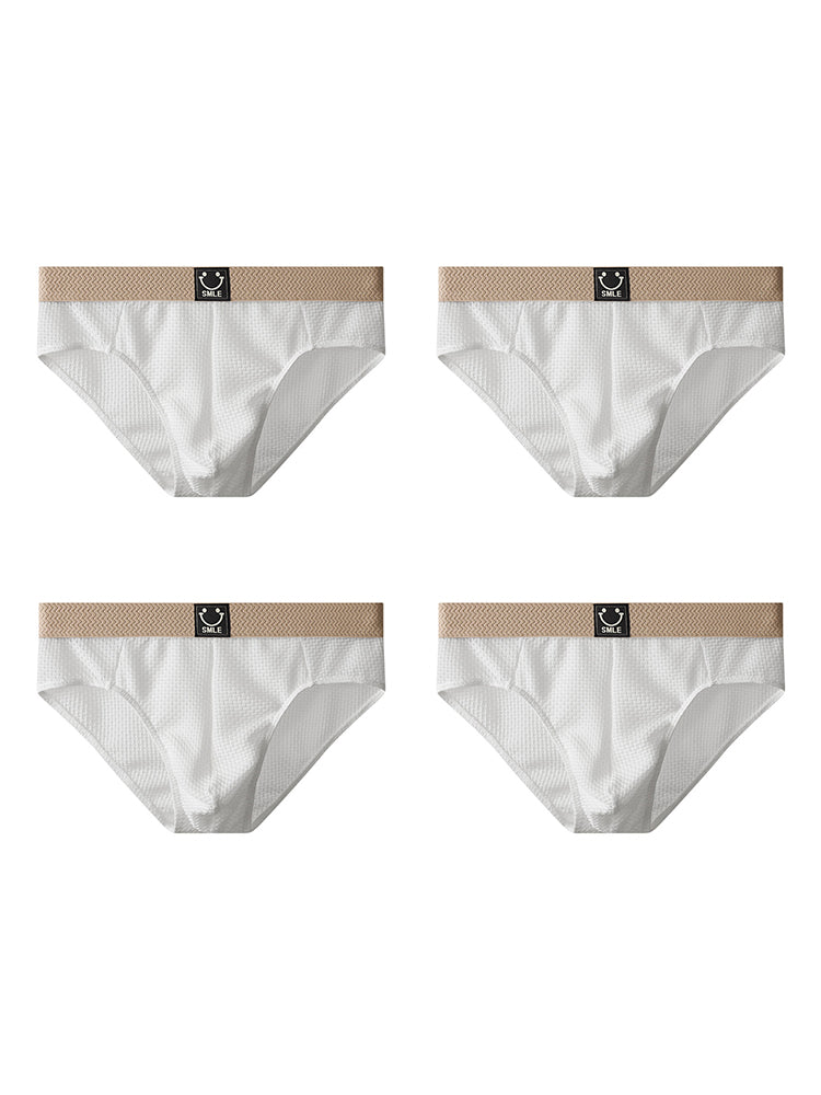 4-pack Men's Anti-Chafing Odor-Control Comfy Waistband Briefs