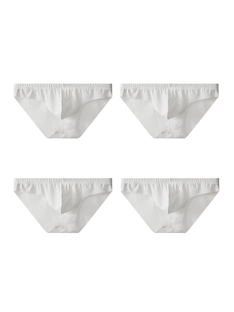 4 Pack Men's Ice Silk Lightweight Breathable Minimalist Briefs