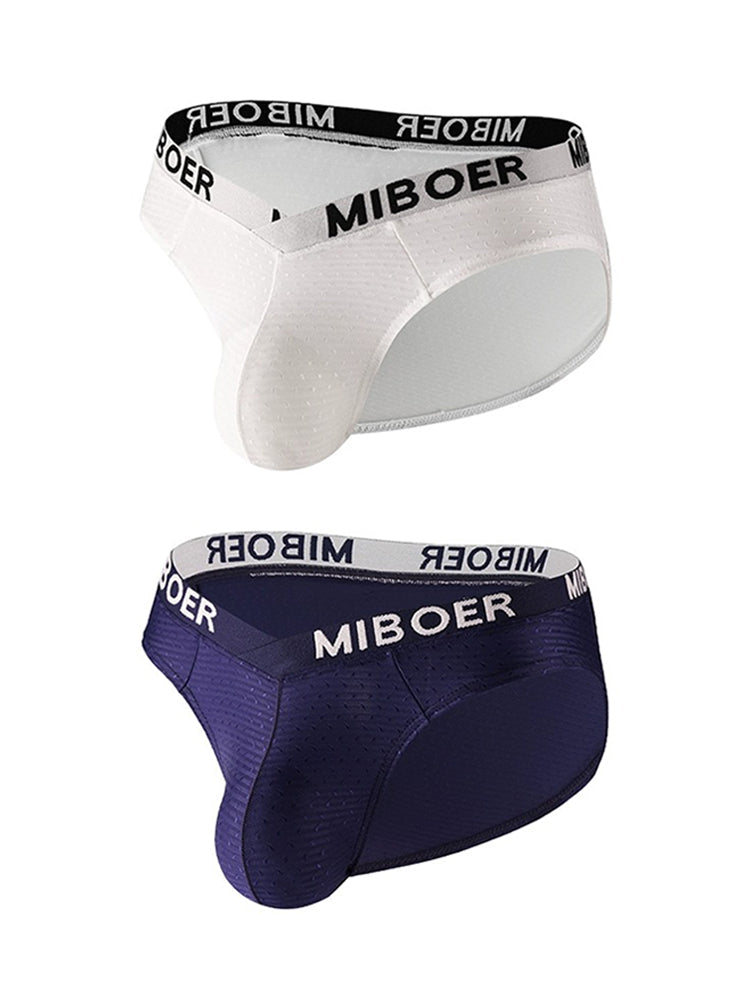 2 Pack Men's U-Pouch V-Front Low-Rise Briefs