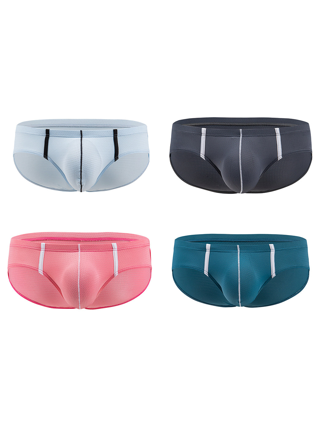 4 Pack Men’s Low-rise Breathable Mesh Briefs