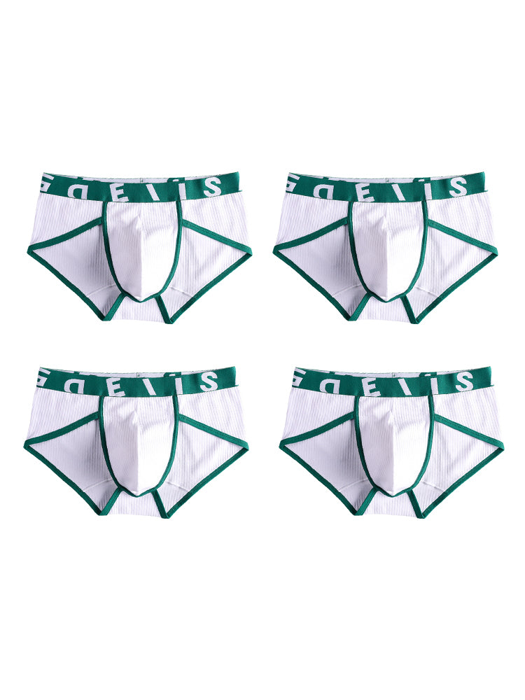 4-pack Men's Ultra-Soft Breathable Cotton High-Stretch Briefs 