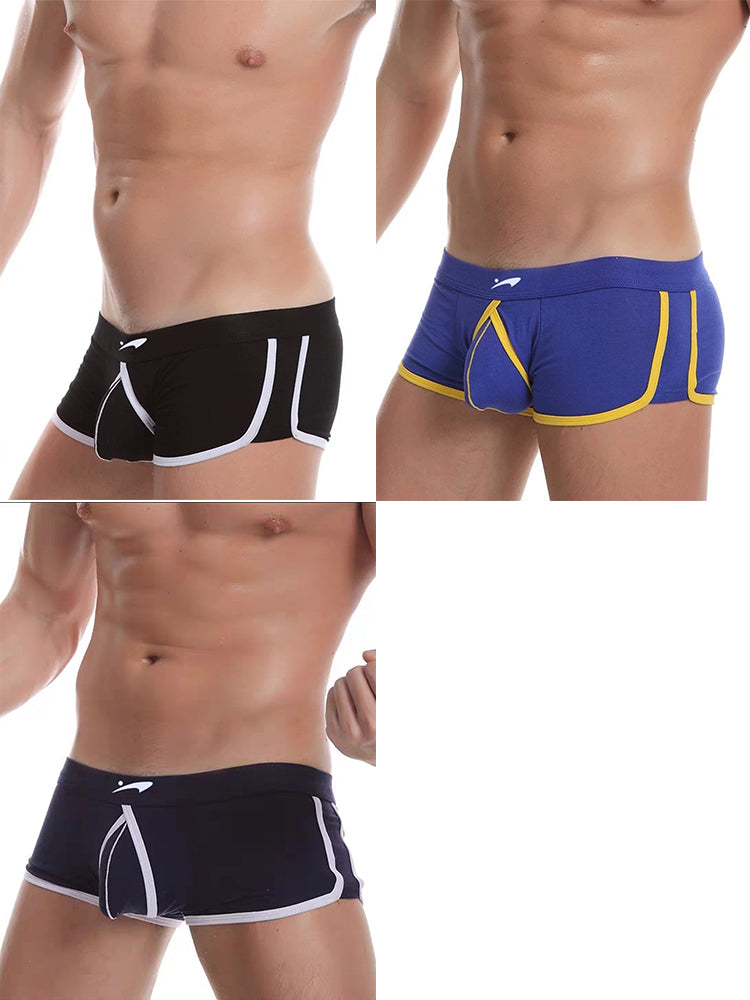 3 Pack Men's Modal U-convex Large Pouch Breathable Trunks