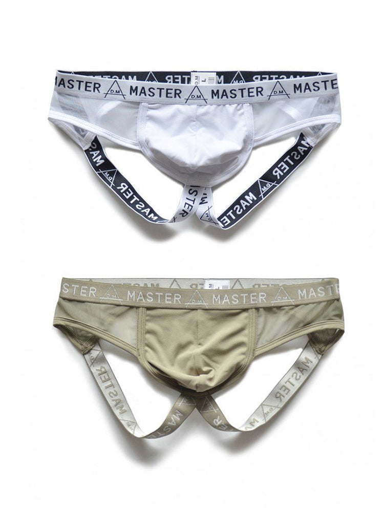 2 Pack Men's Low-Rise Sexy Double Strap Jockstrap