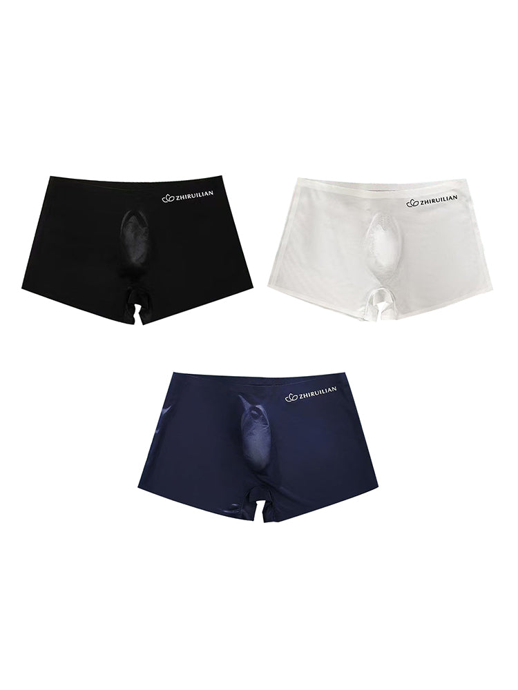 2-pack Men's Translucent Seamless 3D Pocket Trunks