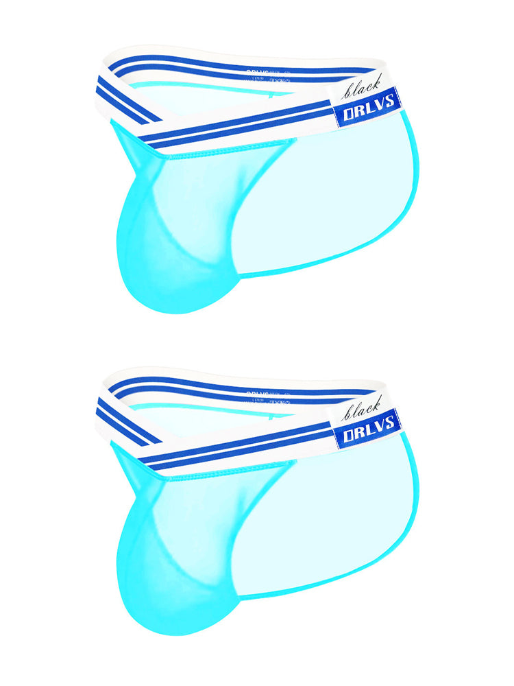 2-pack Men's Sexy Semi-transparent Mesh Briefs