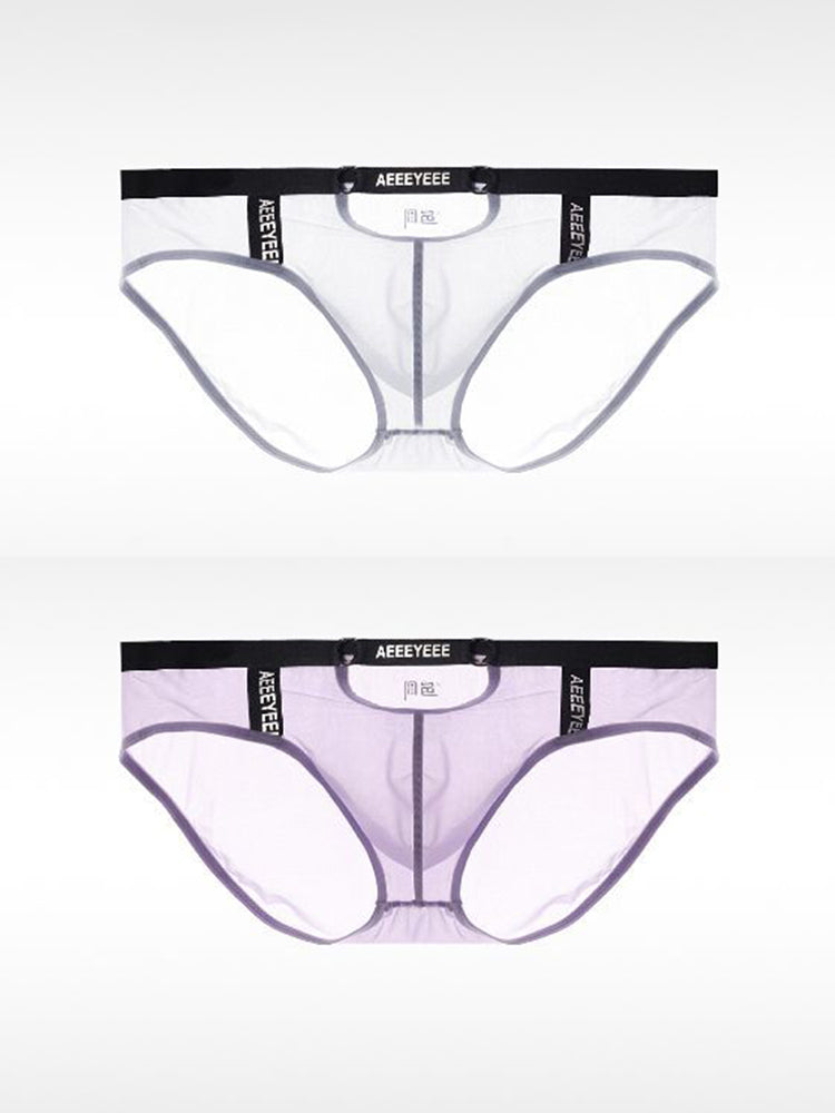 Men's Low Waist Narrow Waist Ice Silk Breathable Convex Pocket Briefs