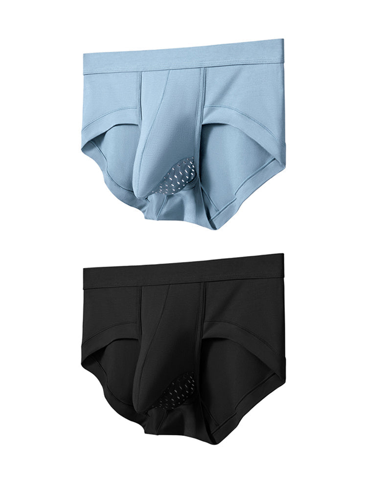 2 Pack Men's Breathable Pouch Separate Modal Briefs