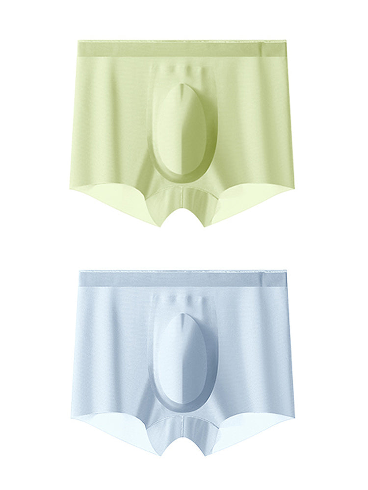 2 Pack Men's Ultra-Thin Ice Silk Quick-Dry Trunks