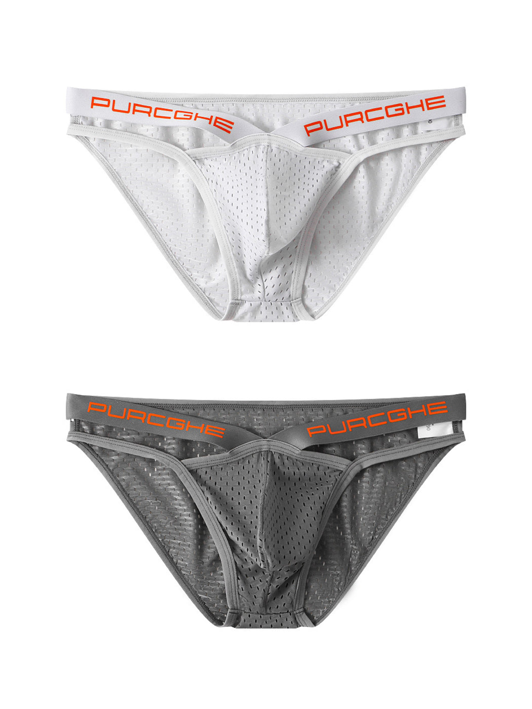 2 Pack Sexy Hollow Out Mesh Briefs for Men