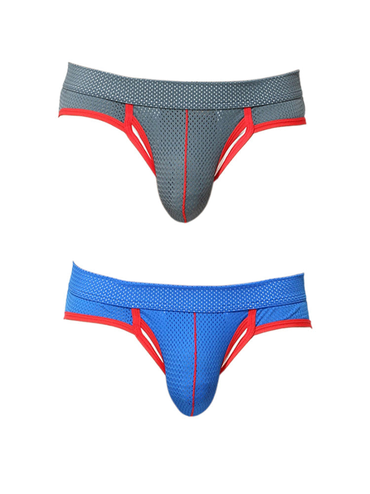 2 Pack Men's Breathable Side-Open Thin and Lightweight Supportive Fit Briefs