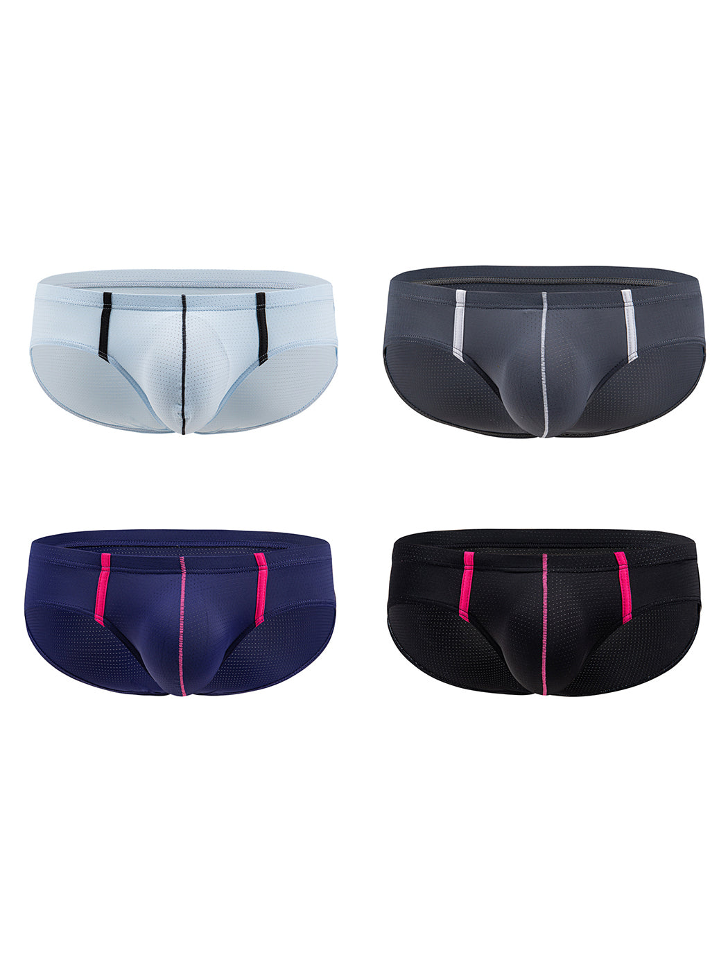 4 Pack Men’s Low-rise Breathable Mesh Briefs