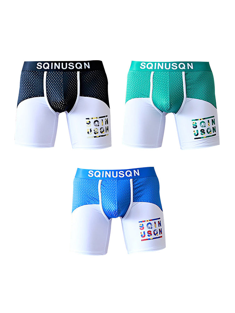Men's Anti-Chafing Sports Boxer Briefs with Spacious Pouch